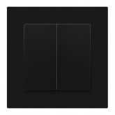 Переключатель двойной Intro Accent 10А-250В IP20 антрацит 6-107-05