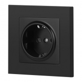 Розетка Intro Accent 2P+E Schuko 16А-250В IP20 антрацит 6-202-05