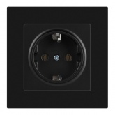 Розетка Intro Accent 2P+E Schuko 16А-250В IP20 антрацит 6-202-05