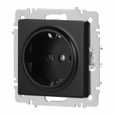 Розетка Intro Accent 2P+E Schuko 16А-250В IP20 антрацит 6-202-05