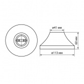 Патрон-основание TDM, керамический E27, ЭКО сосна, накладной