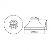 Патрон-основание TDM, керамический E27, слоновая кость, накладной