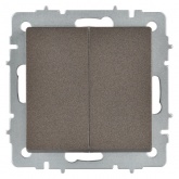 Переключатель перекрестный 2-клавишный ИЭК BRITE 10А бронза (ВС10-2-3-БрТБ)