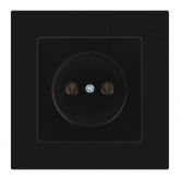 Розетка Intro Accent 2Р 16А-250В IP20 антрацит 6-201-05