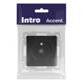 Розетка TV Intro Accent одиночная IP20 антрацит 6-301-05