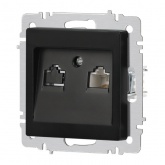 Розетка информационная Intro Accent RJ45 IP20 антрацит 6-303-05