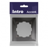 Рамка на 1 пост Intro Accent антрацит 6-501-05