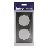 Рамка на 2 поста Intro Accent антрацит 6-502-05