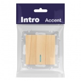 Выключатель одноклавишный с подсветкой Intro Accent 10А-250В IP20 сосна 6-102-11