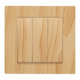 Выключатель тройной Intro Accent 10А-250В IP20 сосна 6-106-11