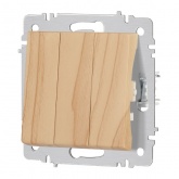 Выключатель тройной Intro Accent 10А-250В IP20 сосна 6-106-11