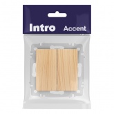 Переключатель двойной Intro Accent 10А-250В IP20 сосна 6-107-11