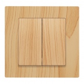 Переключатель двойной Intro Accent 10А-250В IP20 сосна 6-107-11