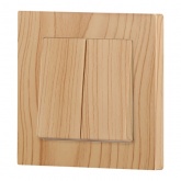 Переключатель двойной Intro Accent 10А-250В IP20 сосна 6-107-11