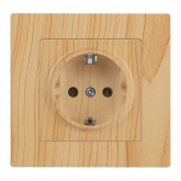 Розетка Intro Accent 2P+E Schuko 16А-250В IP20 сосна 6-202-11