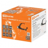 Фонарь налобный TDM 12 аккумуляторный 5W CREE + 3W COB Li-Ion 3,7V 2x18650 2,4Ah 650Lm USB