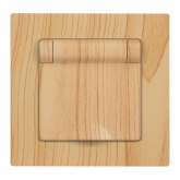 Розетка Intro Accent 2P+E Schuko с крышкой 16А-250В IP20 сосна 6-203-11