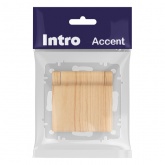 Розетка Intro Accent 2P+E Schuko с крышкой 16А-250В IP20 сосна 6-203-11