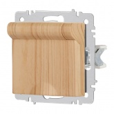 Розетка Intro Accent 2P+E Schuko с крышкой 16А-250В IP20 сосна 6-203-11