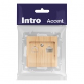 Розетка информационная Intro Accent RJ45 IP20 сосна 6-303-11