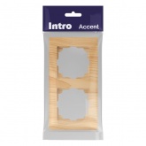 Рамка на 2 поста Intro Accent сосна 6-502-11