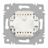 Выключатель двойной Intro Accent 10А-250В IP20 графит 6-104-07