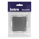 Выключатель тройной Intro Accent 10А-250В IP20 графит 6-106-07