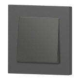 Переключатель одноклавишный Intro Accent 10А-250В IP20 графит 6-103-07