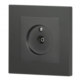 Розетка TV Intro Accent одиночная IP20 графит 6-301-07