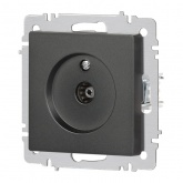 Розетка TV Intro Accent одиночная IP20 графит 6-301-07