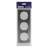 Рамка на 3 поста Intro Accent графит 6-503-07