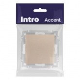 Выключатель одноклавишный Intro Accent 10А-250В IP20 шампань 6-101-04