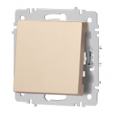 Переключатель одноклавишный Intro Accent 10А-250В IP20 шампань 6-103-04