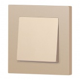 Переключатель перекрёстный Intro Accent10А-250В IP20 шампань 6-108-04