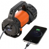 Фонарь светодиодный TDM Прожектор 6 аккумуляторный 5W LED+10 SMD+9 SMD 400Lm 3,7V 2x18650 2,4 Ah