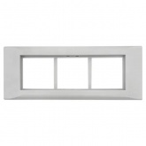 Рамка+суппорт EKF C-Line на 6 модулей (3 поста) для парапетного кабельного канала 105х50мм белый