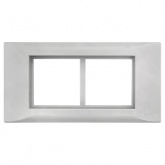 Рамка+суппорт EKF C-Line на 4 модуля (2 поста) для парапетного кабельного канала 105х50мм белый