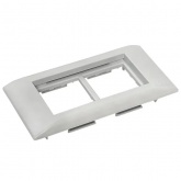 Рамка+суппорт EKF C-Line на 4 модуля (2 поста) для парапетного кабельного канала 105х50мм белый