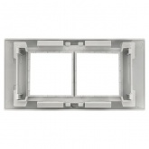 Рамка+суппорт EKF C-Line на 4 модуля (2 поста) для парапетного кабельного канала 105х50мм белый