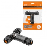 Кабельный коннектор TDM Т-образный 5-и контактный IP68 черный