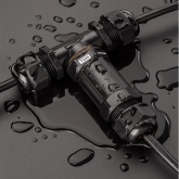 Кабельный коннектор TDM Т-образный 5-и контактный IP68 черный