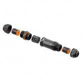 Кабельный коннектор TDM I-образный 5-и контактный IP68 черный