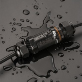 Кабельный коннектор TDM I-образный 5-и контактный IP68 черный