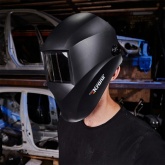 Маска сварщика Kranz с черным минеральным стеклом DIN 9