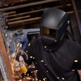 Маска сварщика Kranz с черным минеральным стеклом DIN 9