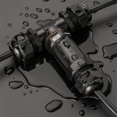 Кабельный коннектор TDM Т-образный 3-х контактный IP68 черный