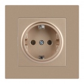 Розетка Intro Accent 2P+E Schuko 16А-250В IP20 шампань 6-202-04