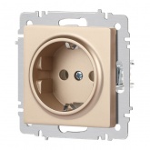 Розетка Intro Accent 2P+E Schuko 16А-250В IP20 шампань 6-202-04