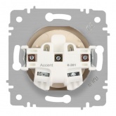 Розетка Intro Accent 2Р 16А-250В IP20 шампань 6-201-04