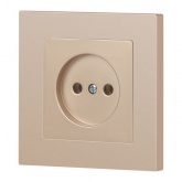 Розетка Intro Accent 2Р 16А-250В IP20 шампань 6-201-04